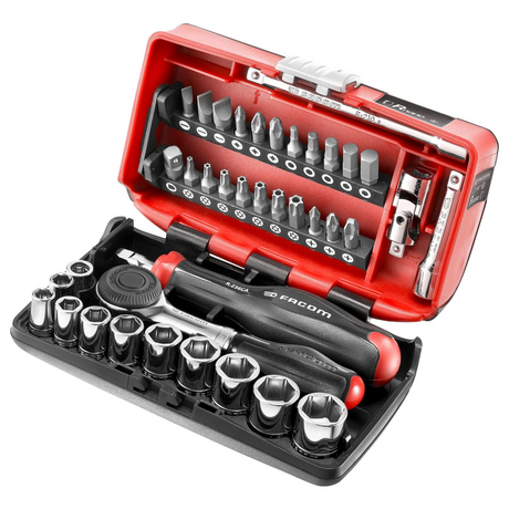 R.360NANOPB - Set clichet și chei tubulare FACOM R.360NANOPB 1/4" 38 piese - Imaginea 2